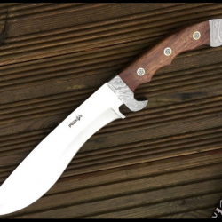 Couteau de chasse fait main avec acier à outils D2 (4)