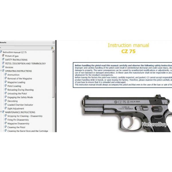 Notice pour pistolets CZ75