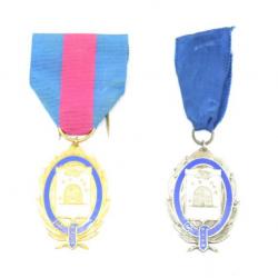 Médailles de la Ligue Nationale des Fédérations Mutualistes Libérales de Belgique.