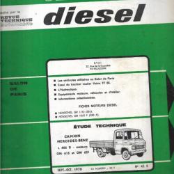 camion mercédès benz l 406 d  revue technique diesel etai sept octobre 1970