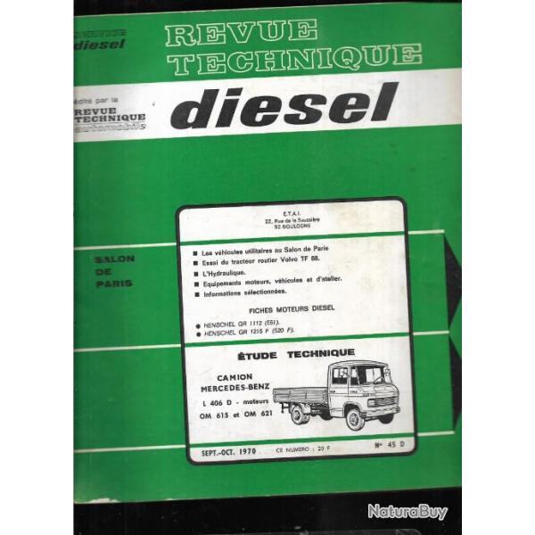 camion mercds benz l 406 d  revue technique diesel etai sept octobre 1970