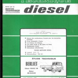 berliet chassis 950-951 kb  revue technique diesel etai sept octobre 1978