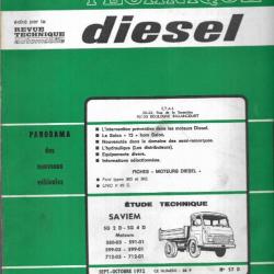 saviem sg 2 d - sg 4 d  revue technique diesel etai 1972