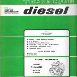 moteurs cummins série nh et dérivés revue technique diesel etai 1969