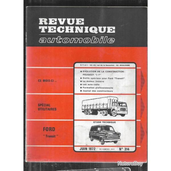 ford transit  revue technique automobile juin 1972 e.t.a.i. volution peugeot j710