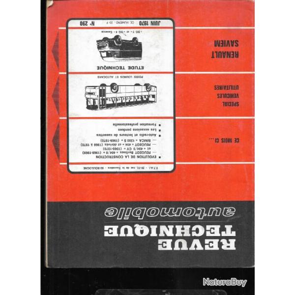 renault saviem sg 2 et sg 4 essence  revue technique automobile juin 1970 e.t.a.i.