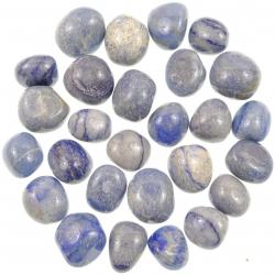 Pierres roulées aventurine bleue - 3 à 4 cm - Lot de 2