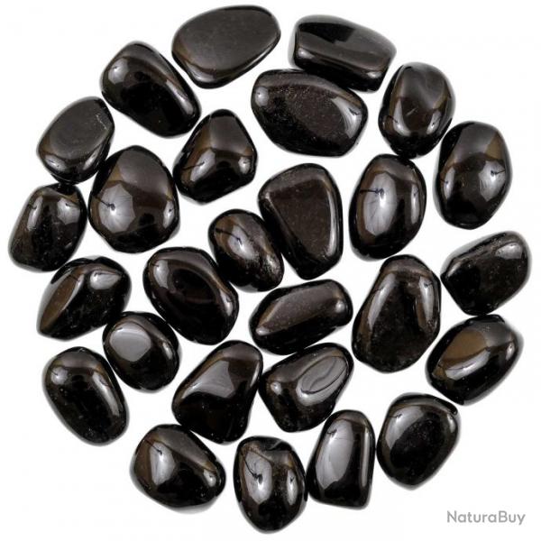 Pierres roules obsidienne noire - 2  3 cm - Lot de 3