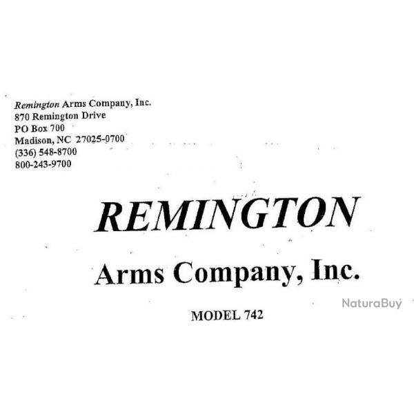 Notice Remington 742