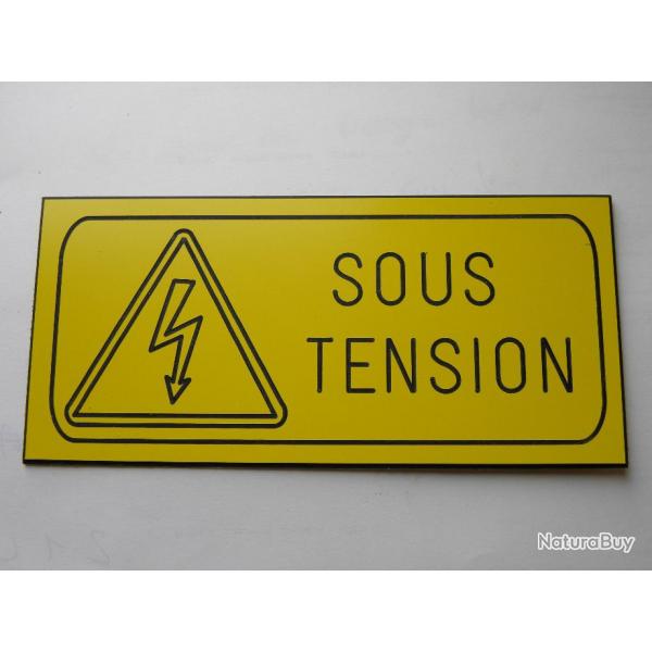 plaque grave DANGER SOUS TENSION SIGNALETIQUE