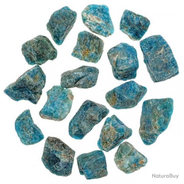 Pierres brutes apatite bleue - Qualit extra - 2  3 cm - Lot de 3