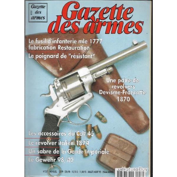 gazette des armes n257 gewehr 98/40, poignard de rsistant, devisme-francotte 1870 , colt 45 accss