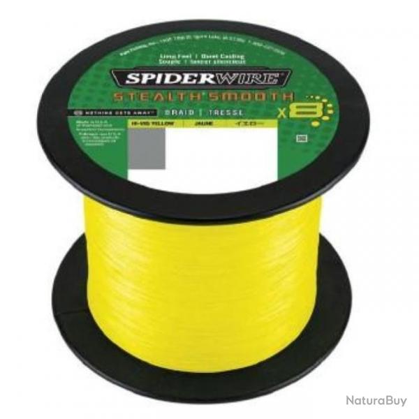 Tresse Spiderwire Smooth 8 Jaune - 2000 m - 5/100 - 5,4 kg