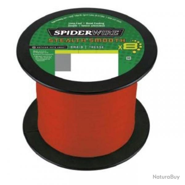 Tresse Spiderwire Smooth 8 Rouge - 2000 m - 5/100 - 5,4 kg