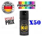 Promo!! 50 x Bombe Lacrymogène GAZ CS concentré 40ml Made In Allemagne