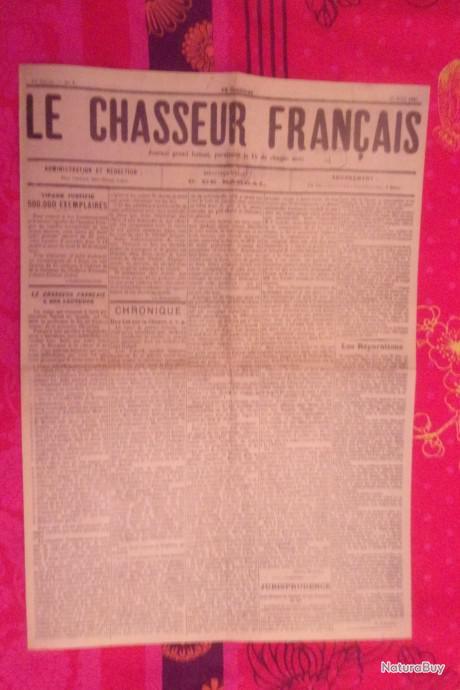 Reproduction 1er exemplaire du journal Le chasseur Fran ais du 15