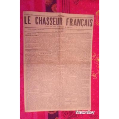 Reproduction 1er exemplaire du journal Le chasseur Fran ais du 15