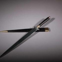 stylet corse couteau corse manche en ébène 155