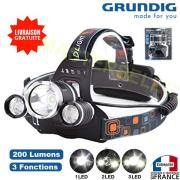 Lampe Frontale Led Rechargeable,Ipx5 Étanche Super Lumineux Léger Torche Frontale Led Puissante