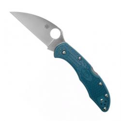 Couteau "Delica 4 Wharncliffe" K390 / nylon-fibre de verre bleu [Spyderco]