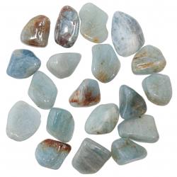 Pierres roulées aigue marine - 2 à 3 cm - Lot de 2