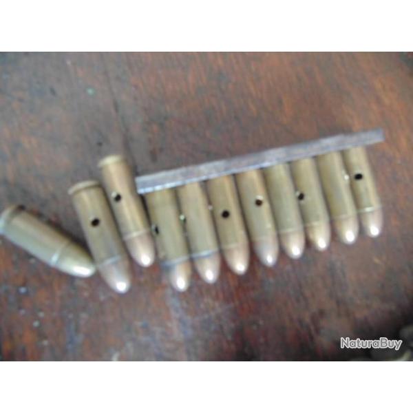 une munition 9x25mm mauser neutra Allemagne perce+ percutes 9 x 25 9mm long ww2  seconde guerre