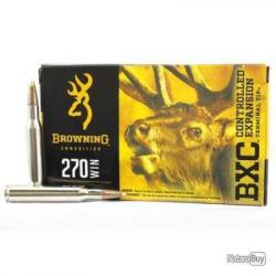 20 Munitions BROWNING BXC Expansion Controlee 145Gr Cal 270 Win