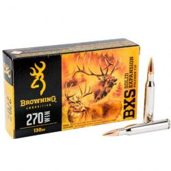 20 Munitions BROWNING BXS Expansion Solide 130gr Cal 270 Win