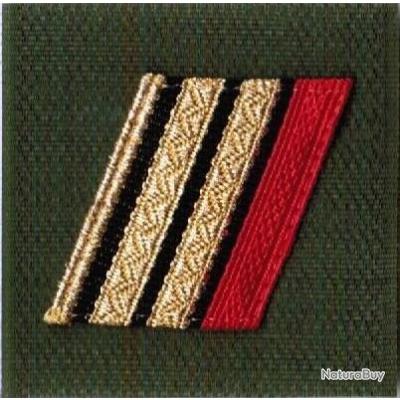 Veritable Grade Caporal Chef 1ere Classe Adl De L Armee De Terre Kaki Or Noir Rouge A Scratch Epaulettes Grades Galons