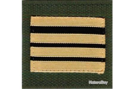 Veritable Grade Du Commandant De L Armee De Terre Kaki Jaune Et Noir A Scratch Epaulettes Grades Galons