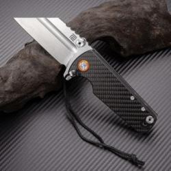 ATZ1820PCF Couteau Artisan Proponent Framelock Carbon Fiber Handle D2 Blade Clip