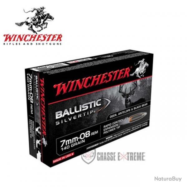 20 Munitions WINCHESTER Ballistic Silvertip 140gr cal 7 mm-08 Rem