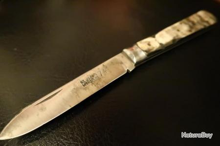 Petit couteau pliant de table corne véritable MONDIERE 74 - Couteaux  régionaux (6269752)