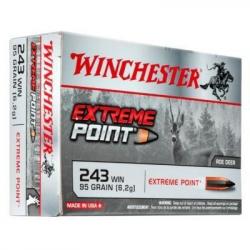 20 Munitions WINCHESTER cal 243 Win 95gr Extreme Point