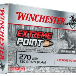 20 Munitions WINCHESTER cal 270 WSM 130gr Extreme Point