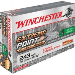 20 Munitions WINCHESTER cal 243 Win 85gr Extreme Point Copper Impact