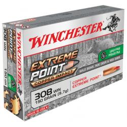 20 Munitions WINCHESTER cal 308 Win 150gr Extreme Point Copper Impact