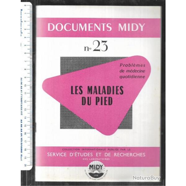 mdecine lot de 8 fascicules documents midy laboratoires , les maladies du pied, l'lectrophorse