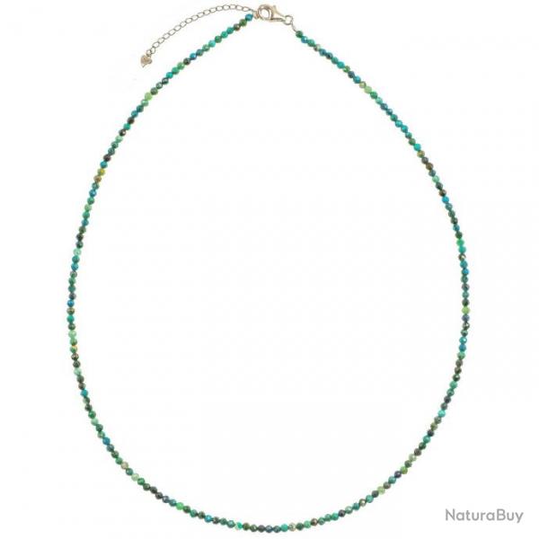 Collier en chrysocolle - Perles facettes ultra mini