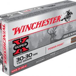 20 Munitions WINCHESTER cal 30-30 Win 150gr Power Point