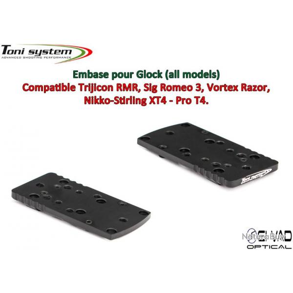 Embase TS pour Glock Version B - Compatible Trijicon RMR, Vortex Razor, Holosun 407C & 507C