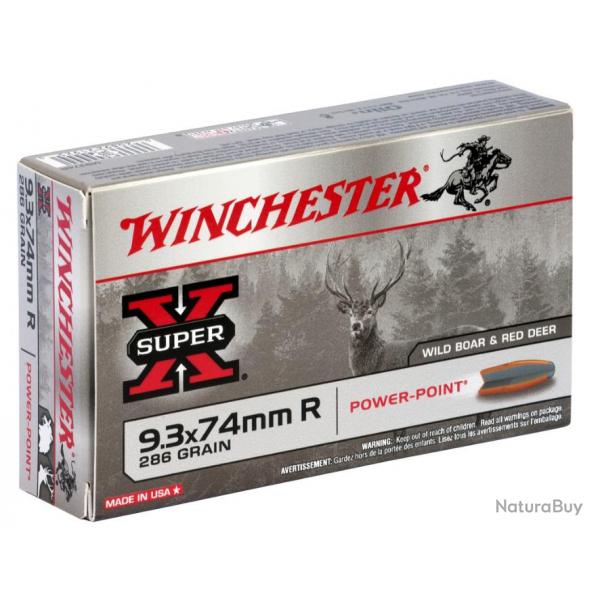 20 Munitions WINCHESTER cal 9.3X74 R 286gr Power Point
