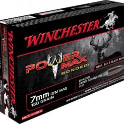 20 Munitions WINCHESTER cal 7mm Rem Mag 150gr Power Max Bonded