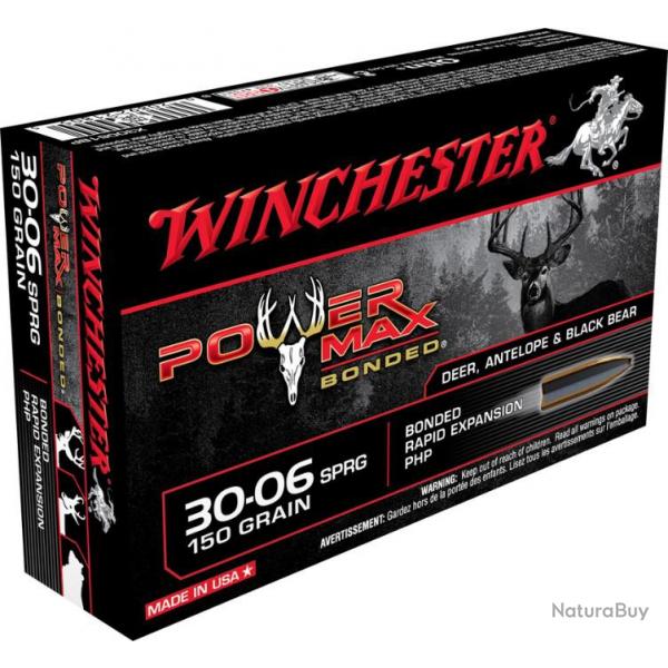 20 Munitions WINCHESTER cal 30-06 150gr Power Max Bonded
