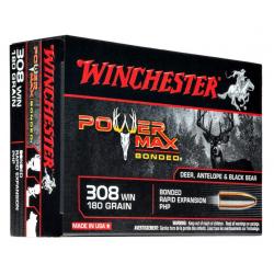 20 Munitions WINCHESTER cal 308 Win 180gr Power Max Bonded
