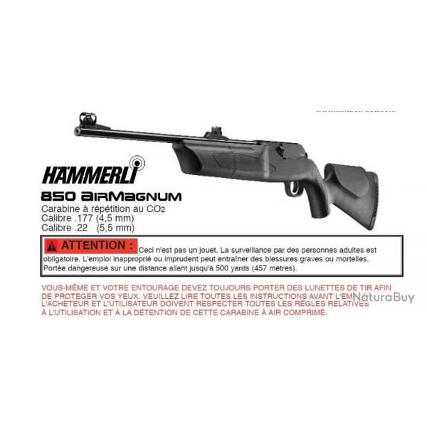 Mode d'emploi Hammerli 850 Air Magnum en Franais