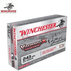 20 Munitions WINCHESTER cal 243 Win 55gr Varmint X Lead Free