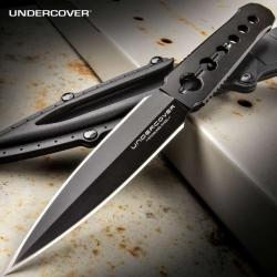 Couteau de Botte Poignard United Cutlery Undercover CIA Stinger Lame Acier 3Cr13 Etui Zytel UC3344