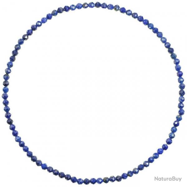 Bracelet en lapis lazuli - Perles facetes ultra mini