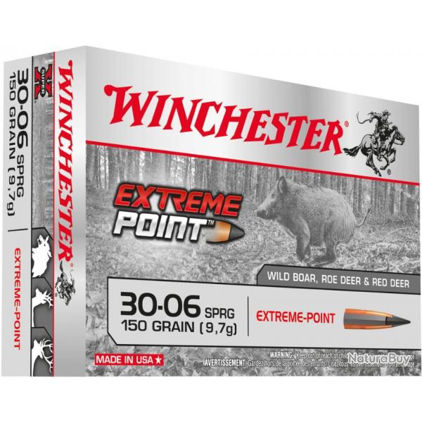 20 Munitions WINCHESTER cal 30-06 150gr Extreme Point